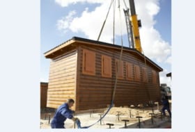 Mi casita de madera Constructores de casas de madera foto