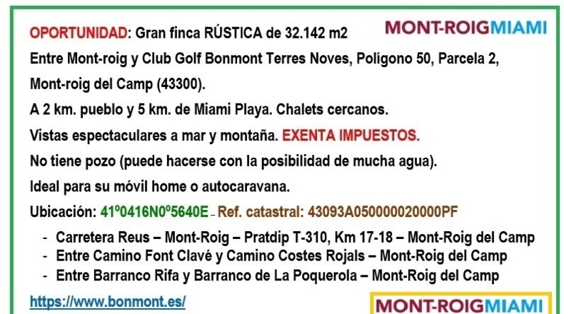Tarragona - Mont-roig del Camp - 32142m2