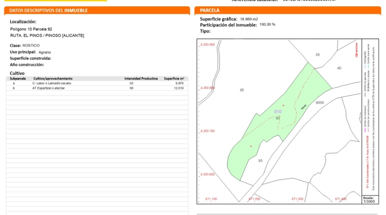 Alicante - Pinoso - 18800m2