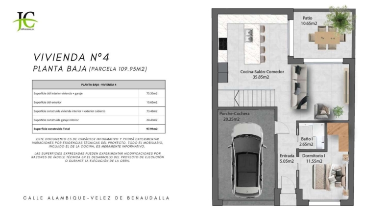 Granada - Велес-де-Бенаудалья - 110m2