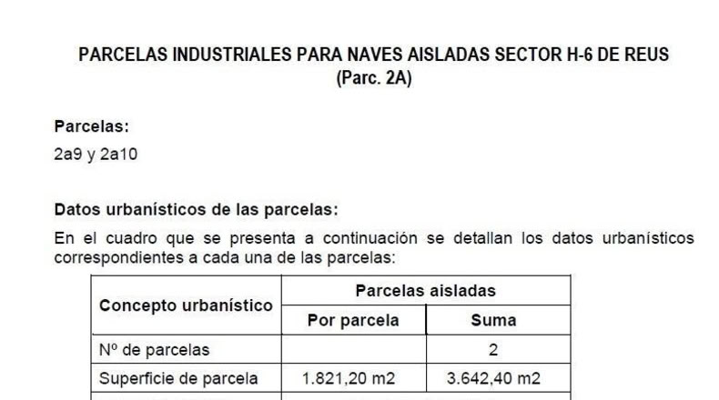 Tarragona - Reus - 3642m2