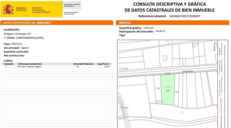 Leon - Camponaraya - 2570m2