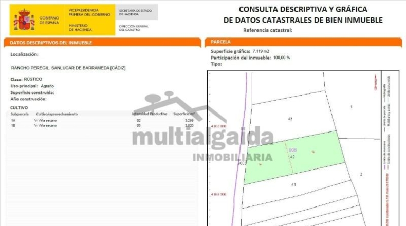 Кадис - Sanlúcar de Barrameda - 7119m2