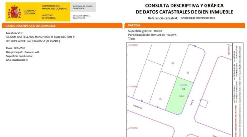 Аликанте - el Pilar de la Foradada - 886m2