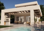 Chalet independiente con terreno en venta en la España, Monforte del Cid, ref: TR247336 foto