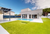 Chalet independiente con terreno en venta en la España, Cuarte de Huerva, ref: TR316032 foto