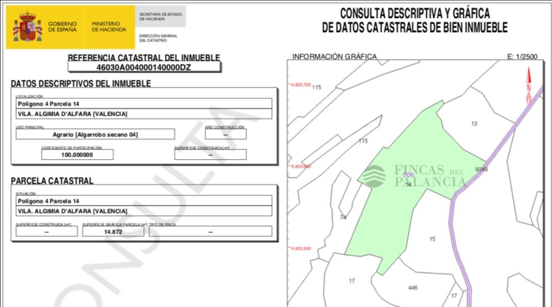 Valencia - Algimia de Alfara - 49455m2