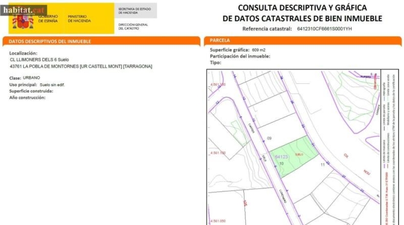 Tarragona - la Pobla de Montornès - 609m2