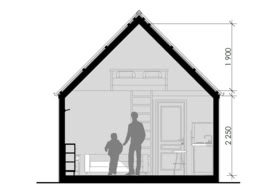Casa prefabricada modular Barn House Plànols