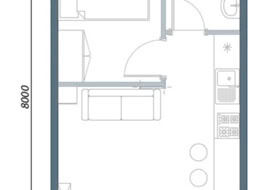 Casa prefabricada modular Barn House Altura máxima Plànols