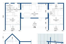 Casa prefabricada modular Double Barn Plus Plànols