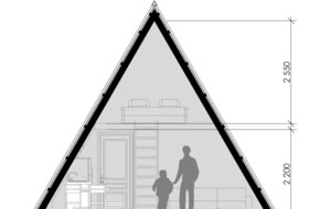 Casa prefabricada modular Aframe Plànols