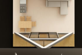 Casa prefabricada modular Aframe Plànols