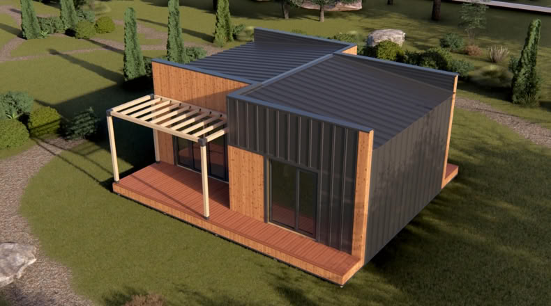 Flat House altura mínima del tejado 2.2m