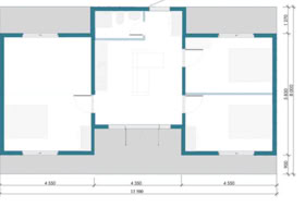 Casa prefabricada modular Flat 1.5 Plànols