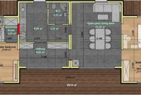 Casa prefabricada modular Double Flat Plànols