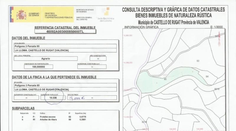 Valencia - Castellón de Rugat - 22000m2