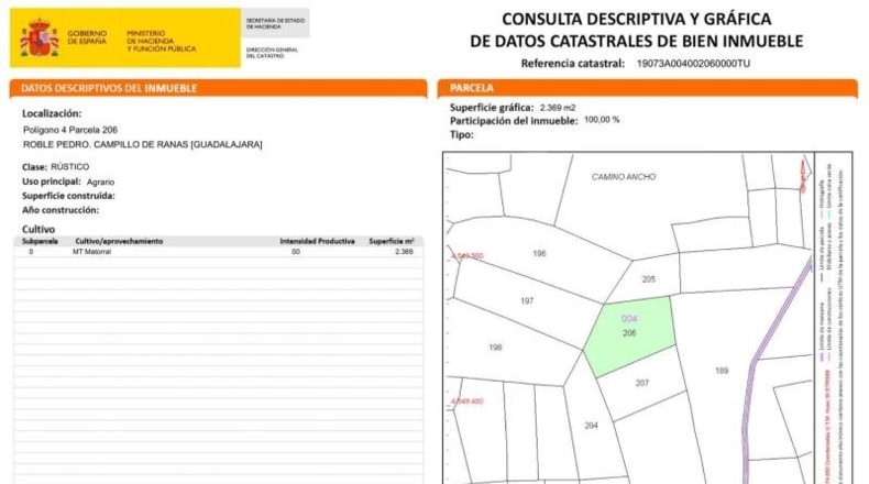 Guadalajara - Campillo de Ranas - 8710m2