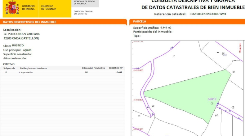 Castellón - Onda - 6449m2