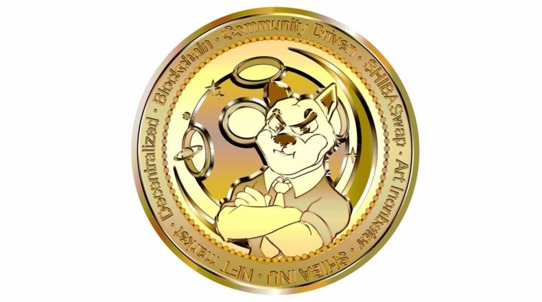 Alquiler de un terreno con criptomonedas. Imagen de moneda digital Shiba Inu Coin