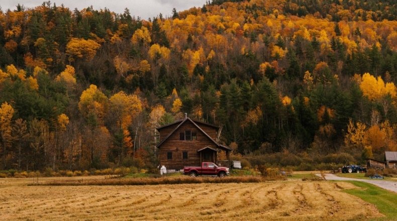 Comprar una casa en el campo. Imagen de una dera rodeada de vegetación al norte de España.casa de ma