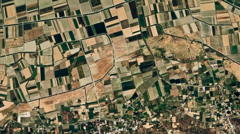 Imagen aérea de un terreno