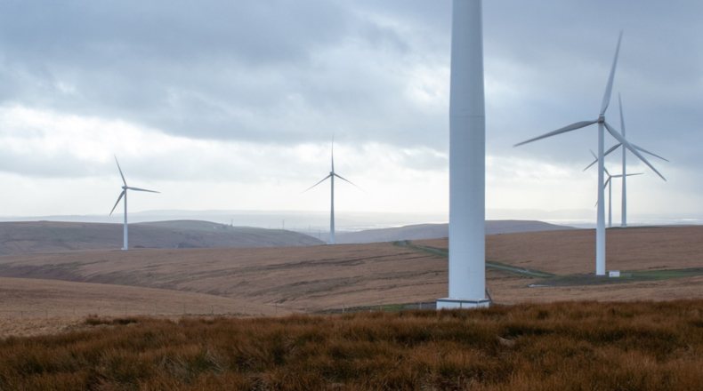 Imagen de una granja de energía renovable